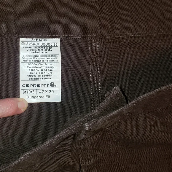Men's Brown Work Pants - Picture 2 of 5